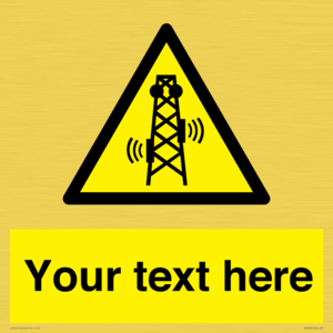 Custom warning RF radiation transmitter